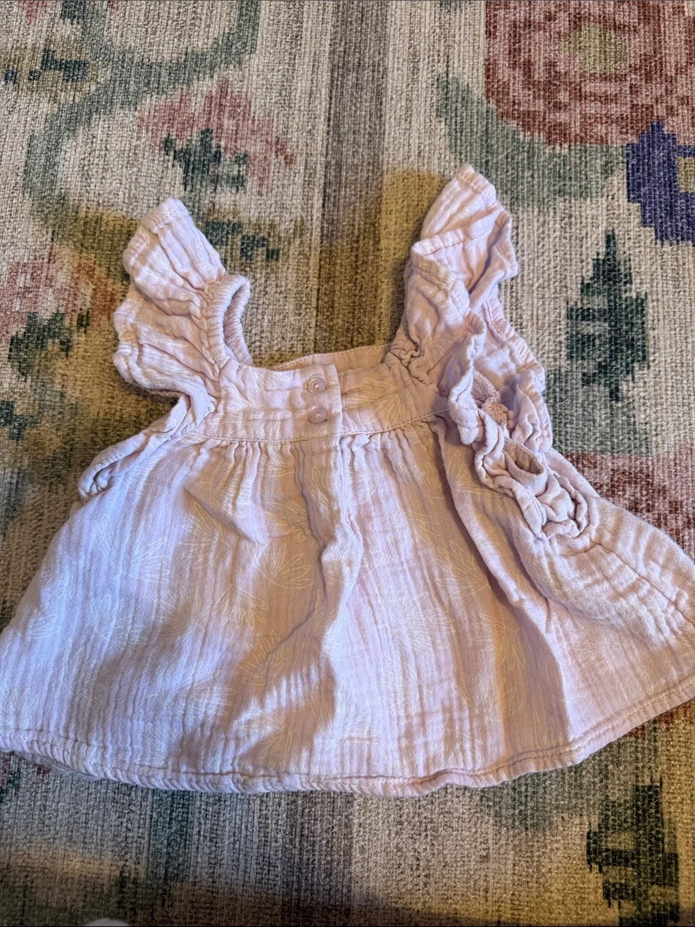 GAP Toddler Light Pink Ruffled Tank Top